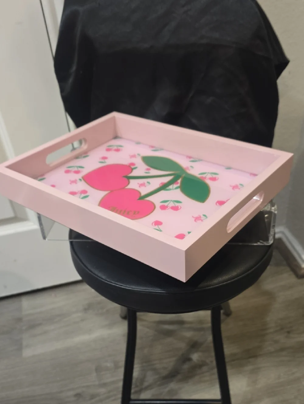 Juicy Couture Home Logo Heart Cherry Decorative Vanity Tray
